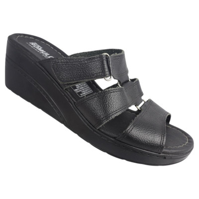 Romulo Sandalia Cuero Negro Mujer Talla 37 Ref 0954 